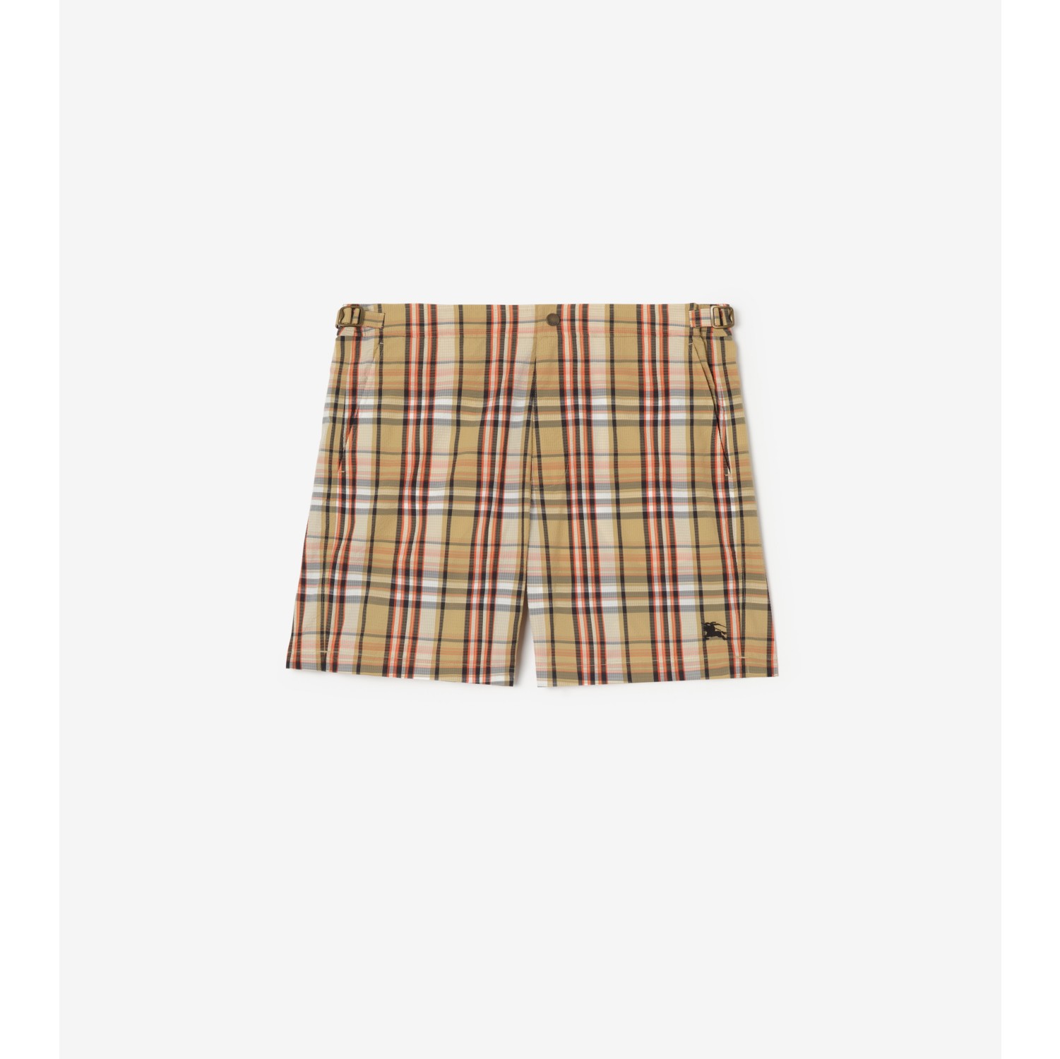 格纹泡泡纱游泳裤