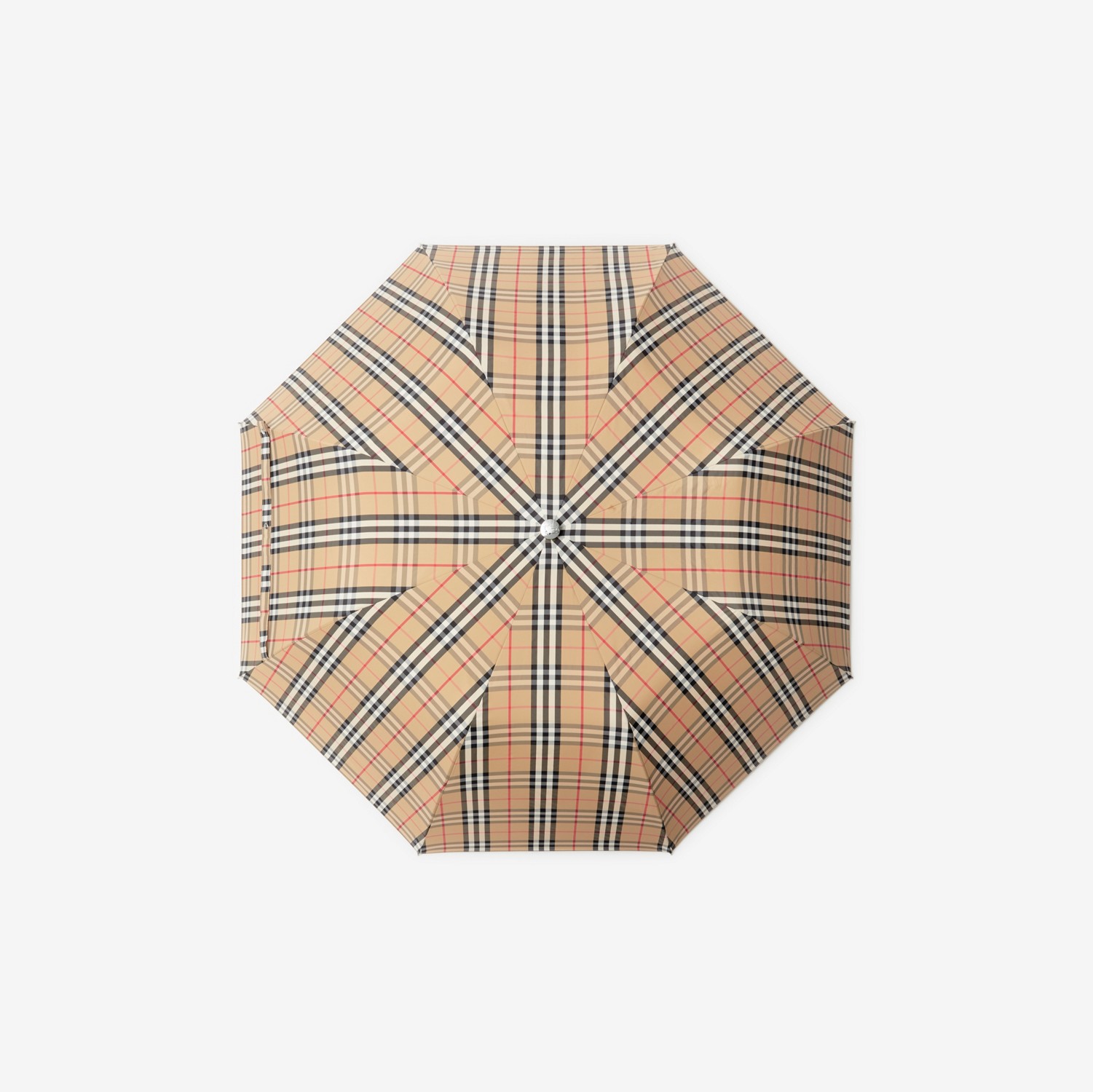 格纹折叠雨伞