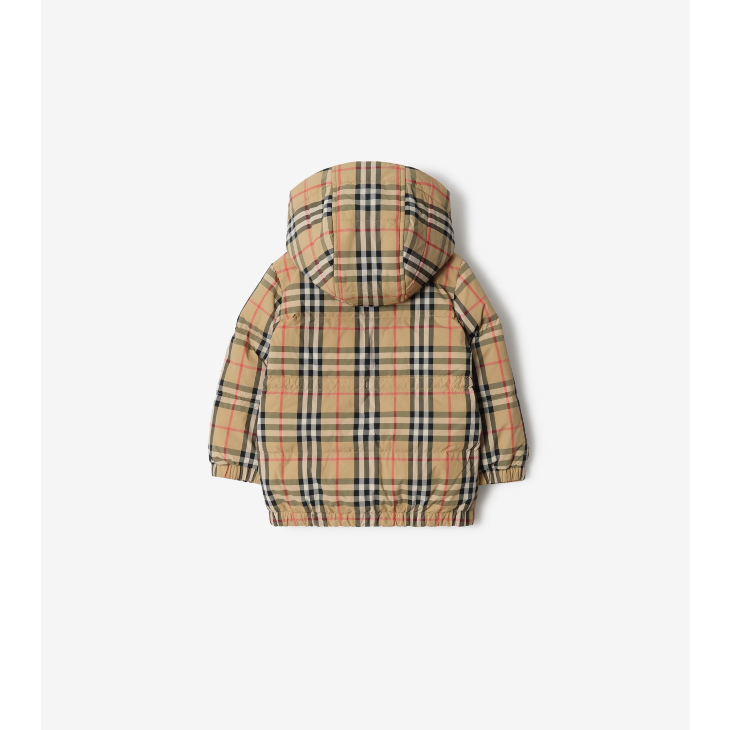 格纹尼龙羽绒服