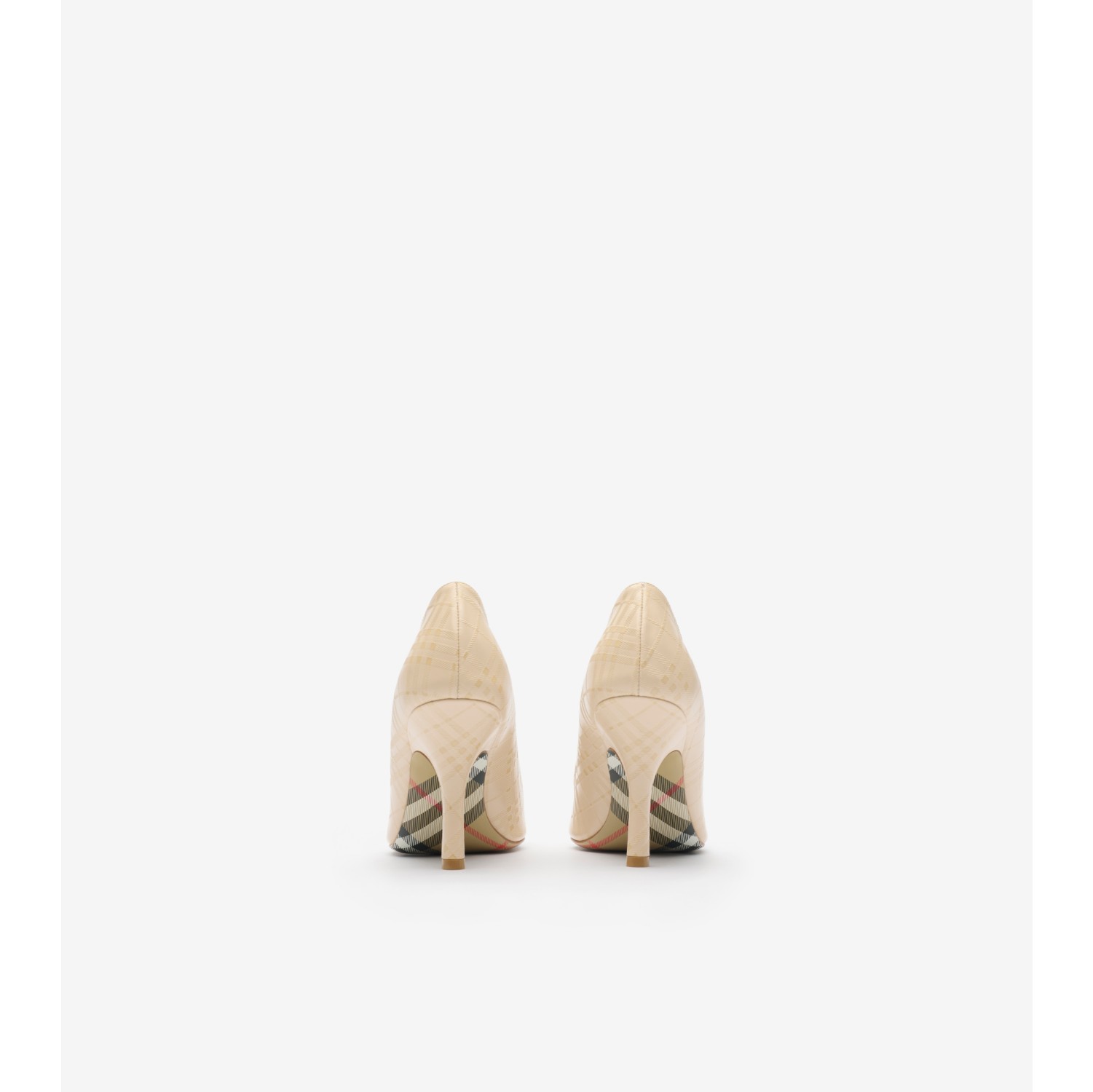 格纹皮革 Dame 高跟鞋