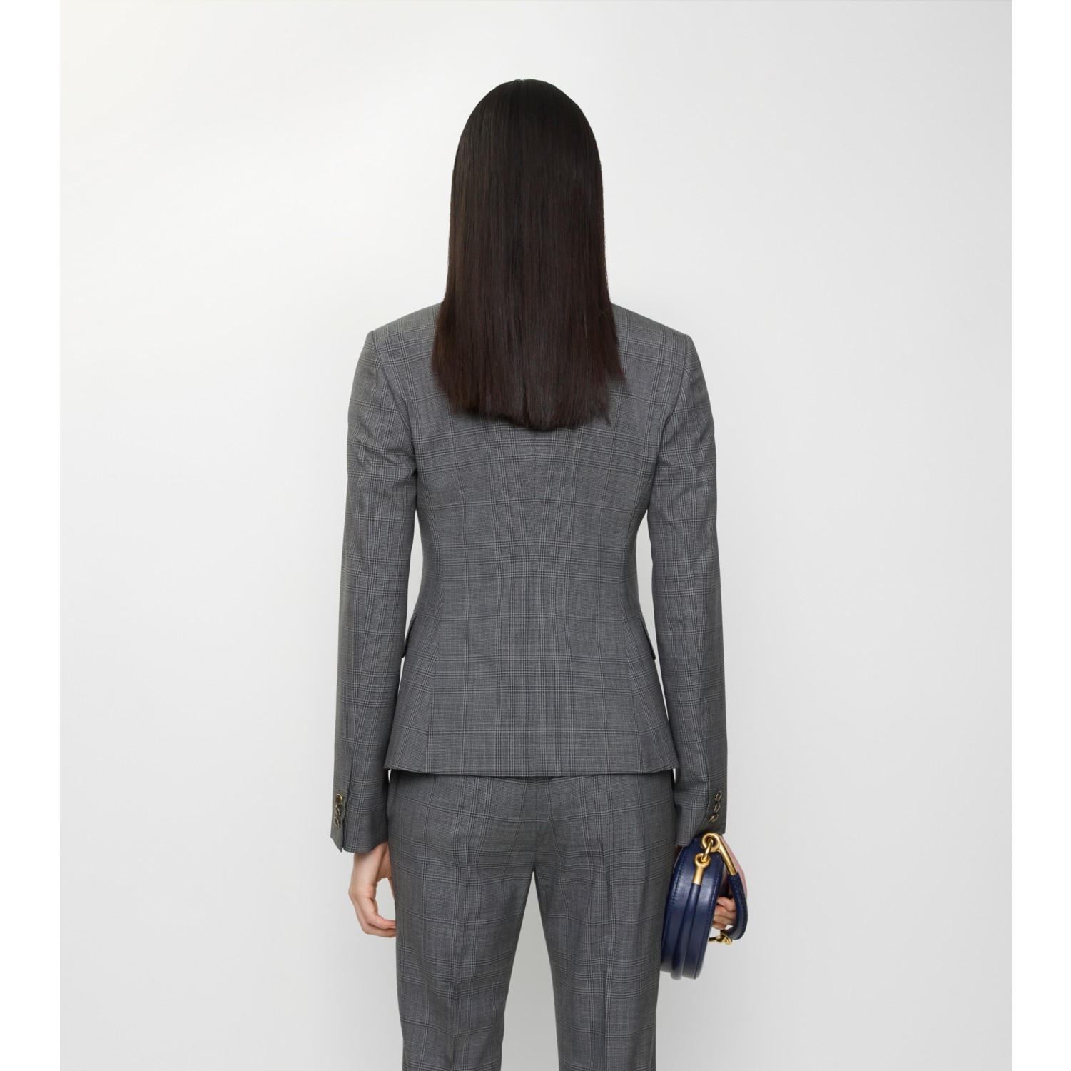 格纹羊毛量裁夹克