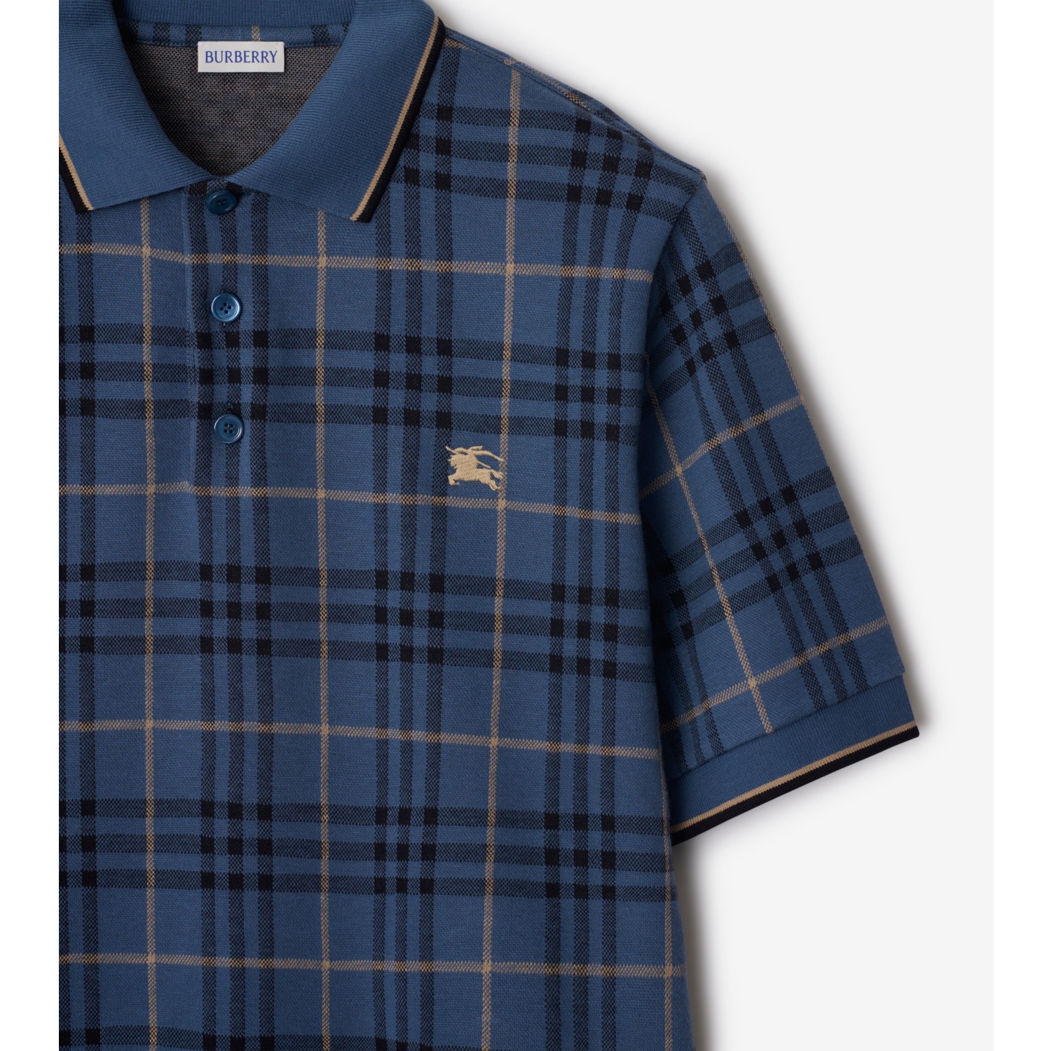 格纹棉质 Polo 衫
