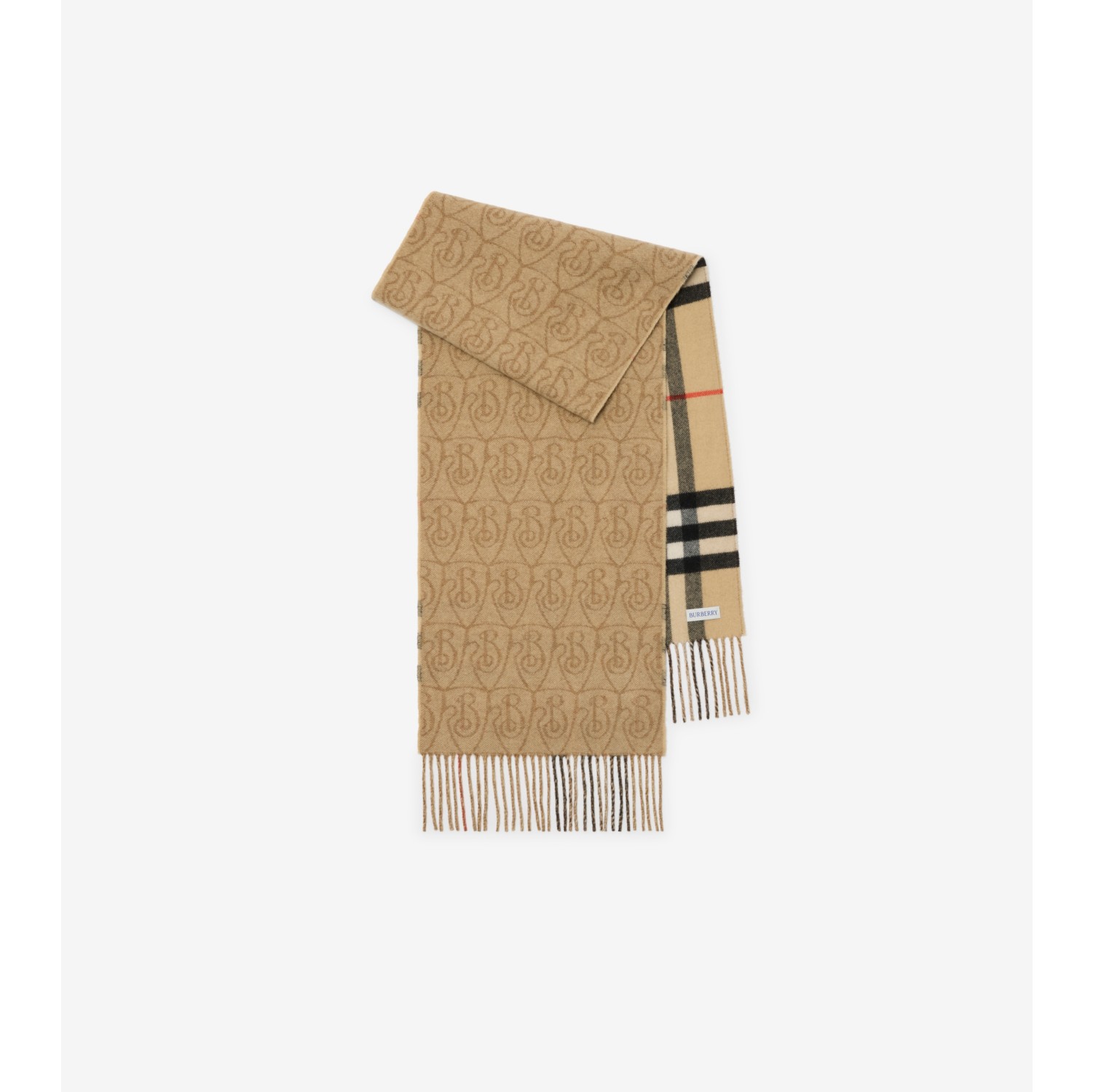 双面两用 B 字型盾牌羊绒围巾