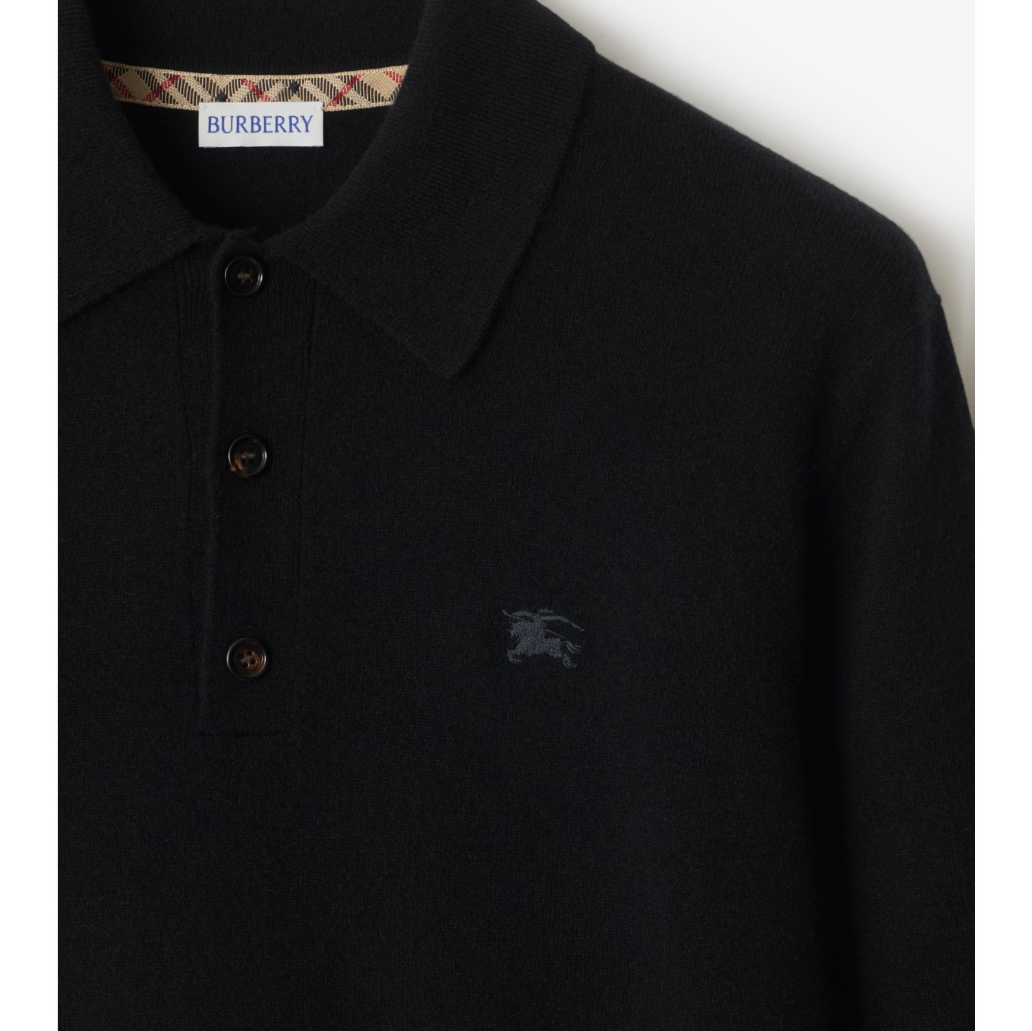 长袖羊绒混纺 Polo 衫