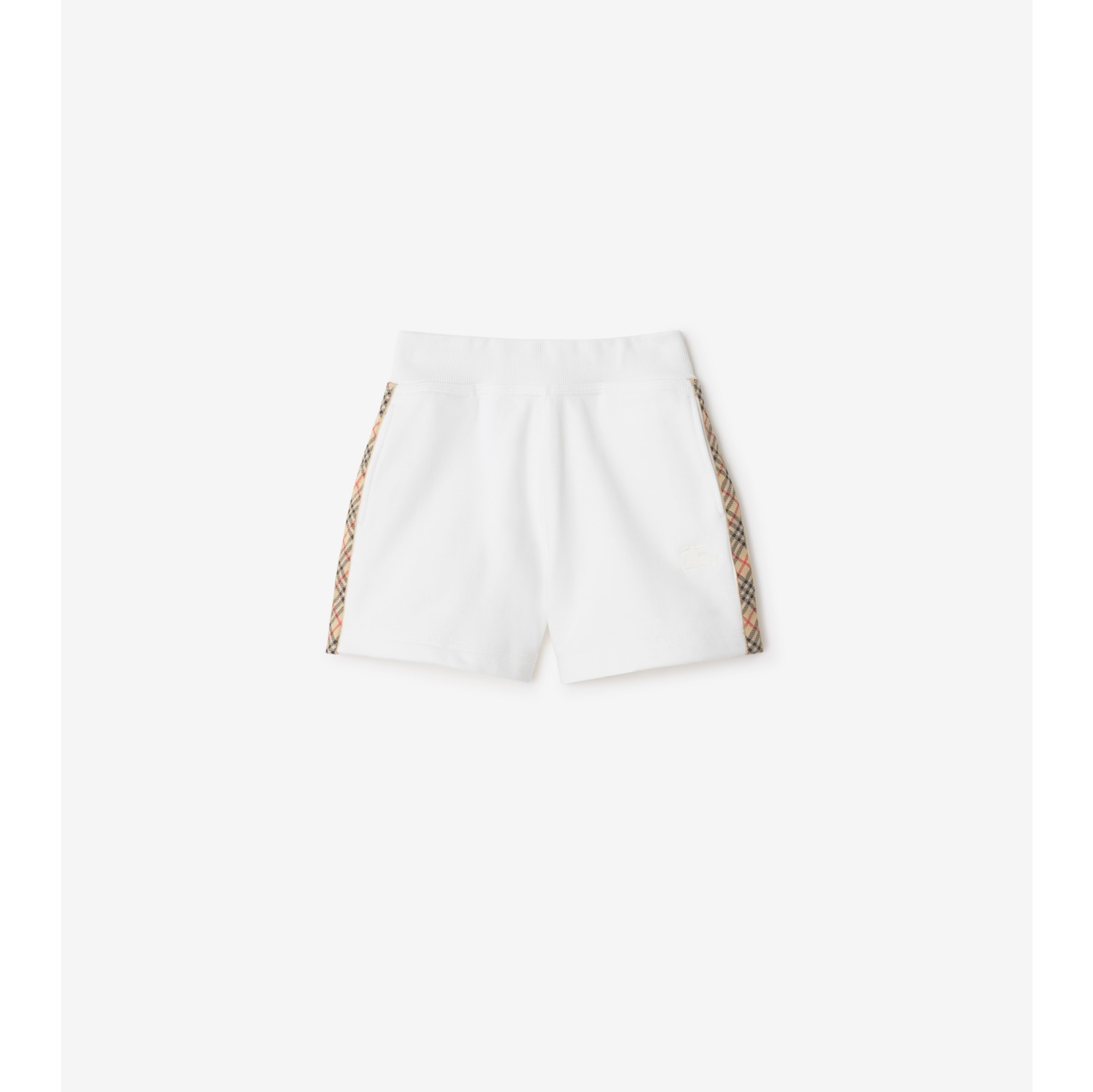 格纹装饰棉质短裤
