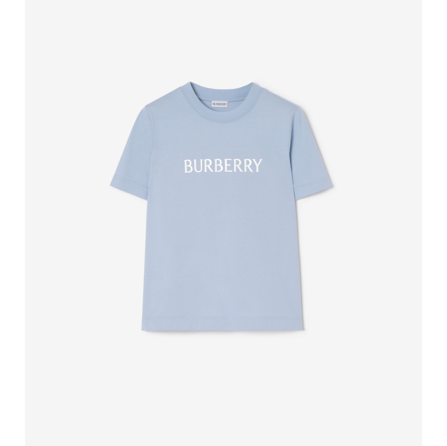 徽标装饰棉质 T 恤衫