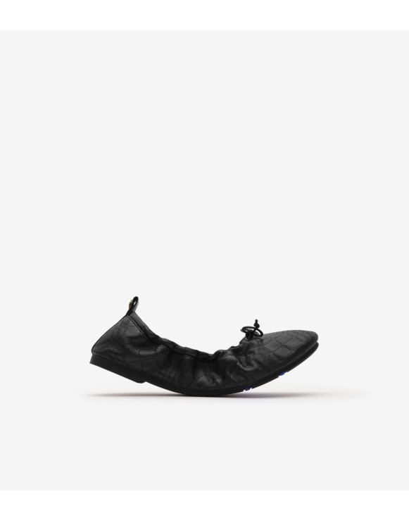 格纹皮革 Fawn 芭蕾鞋