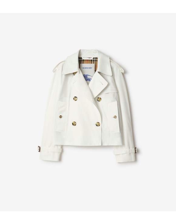 及腰短款轻薄嘎巴甸 Trench 外套