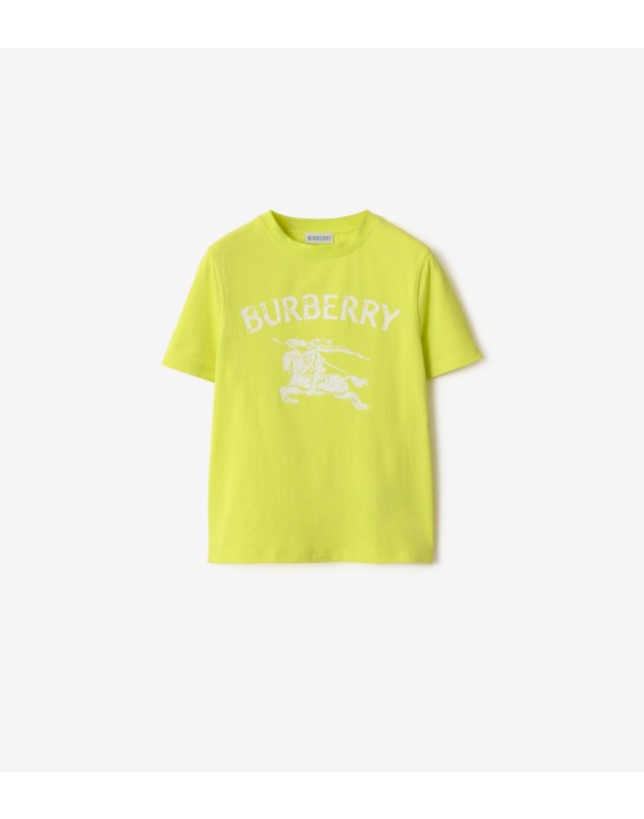 马术骑士徽标弹力棉质 T 恤衫