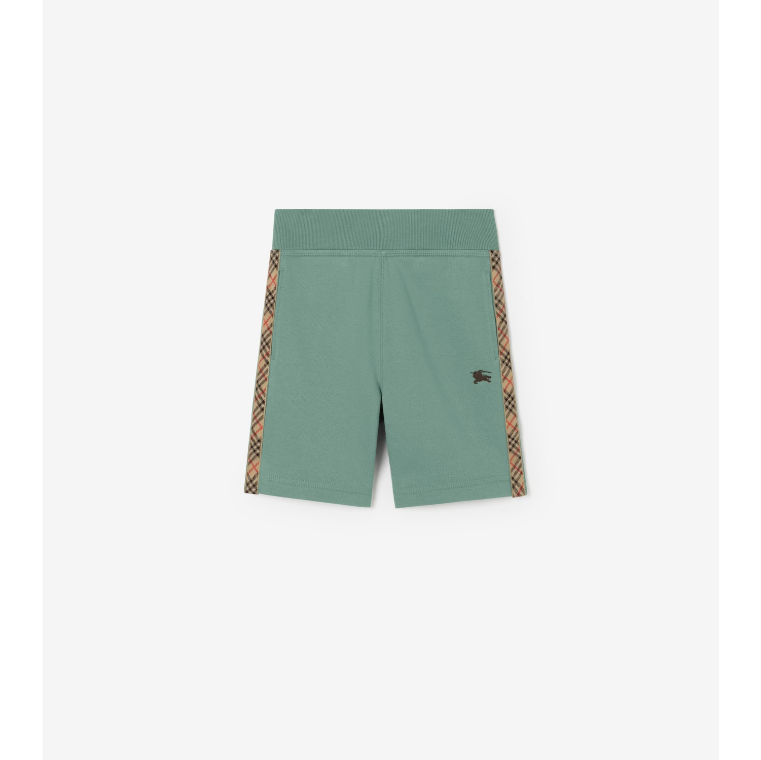 格纹装饰棉质短裤