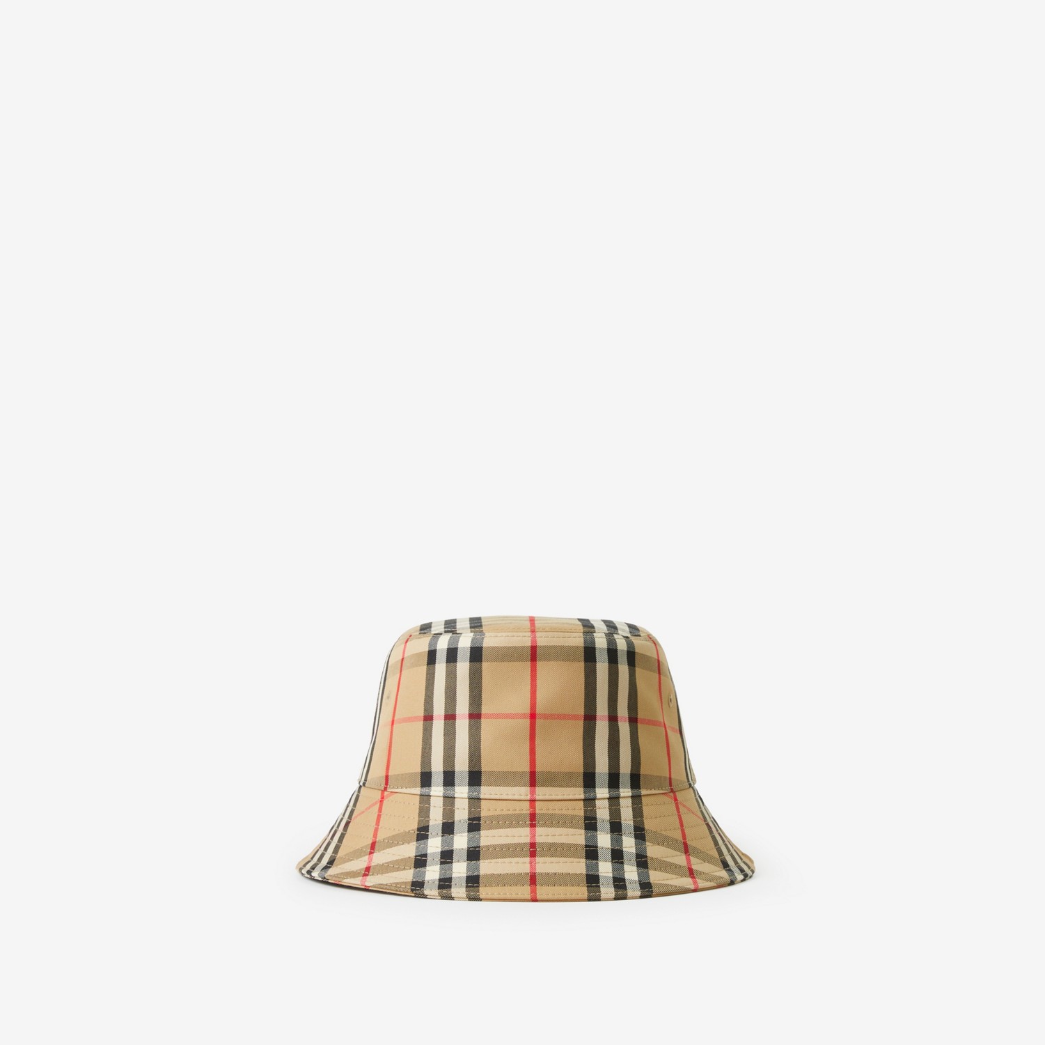 Vintage 格纹功能性棉质渔夫帽
