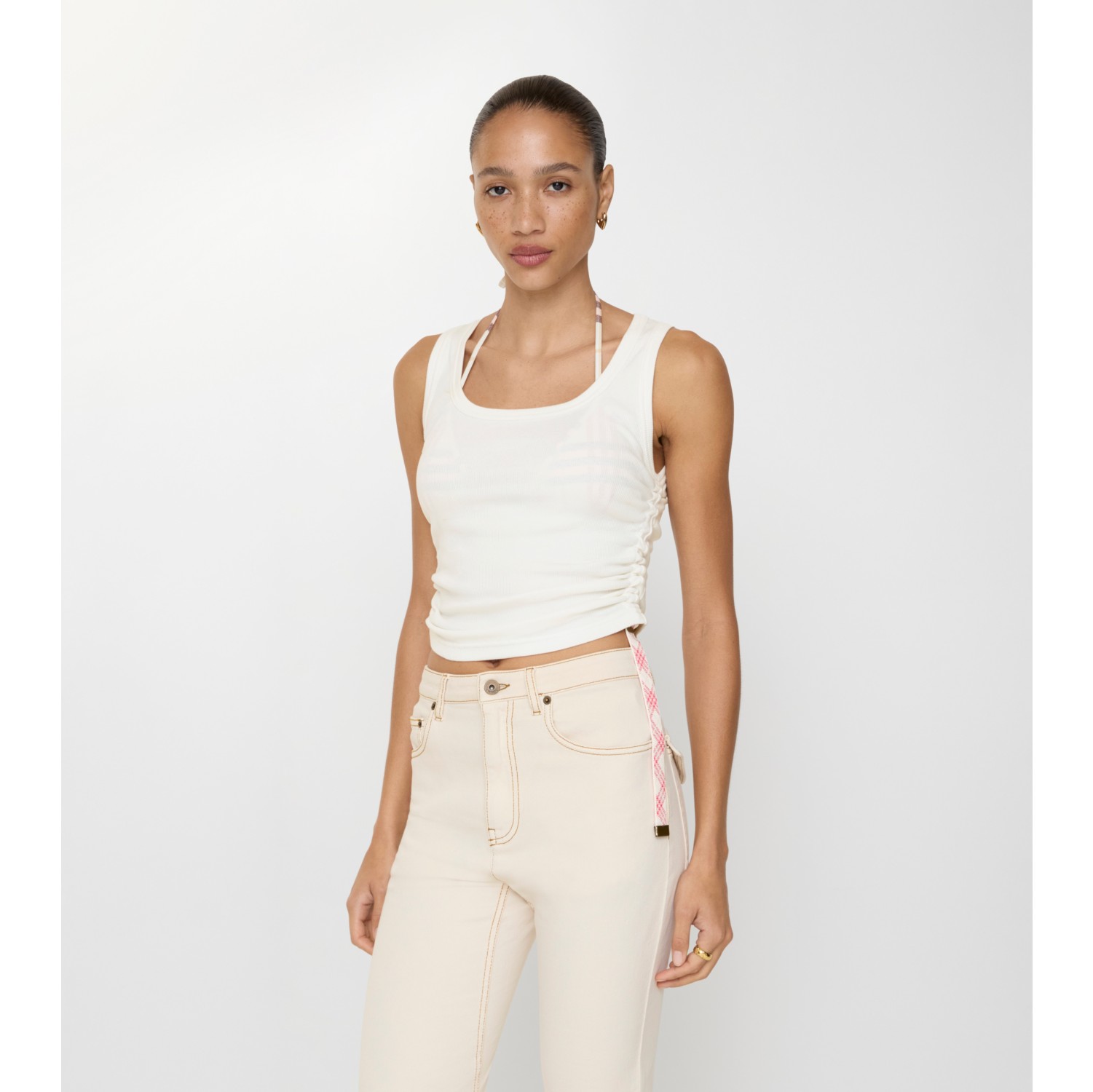 佳节设计棉质混纺背心