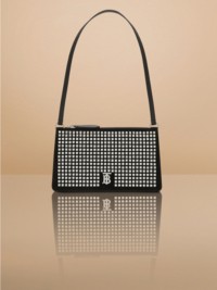 Crystal Suede Mini TB Shoulder Pouch