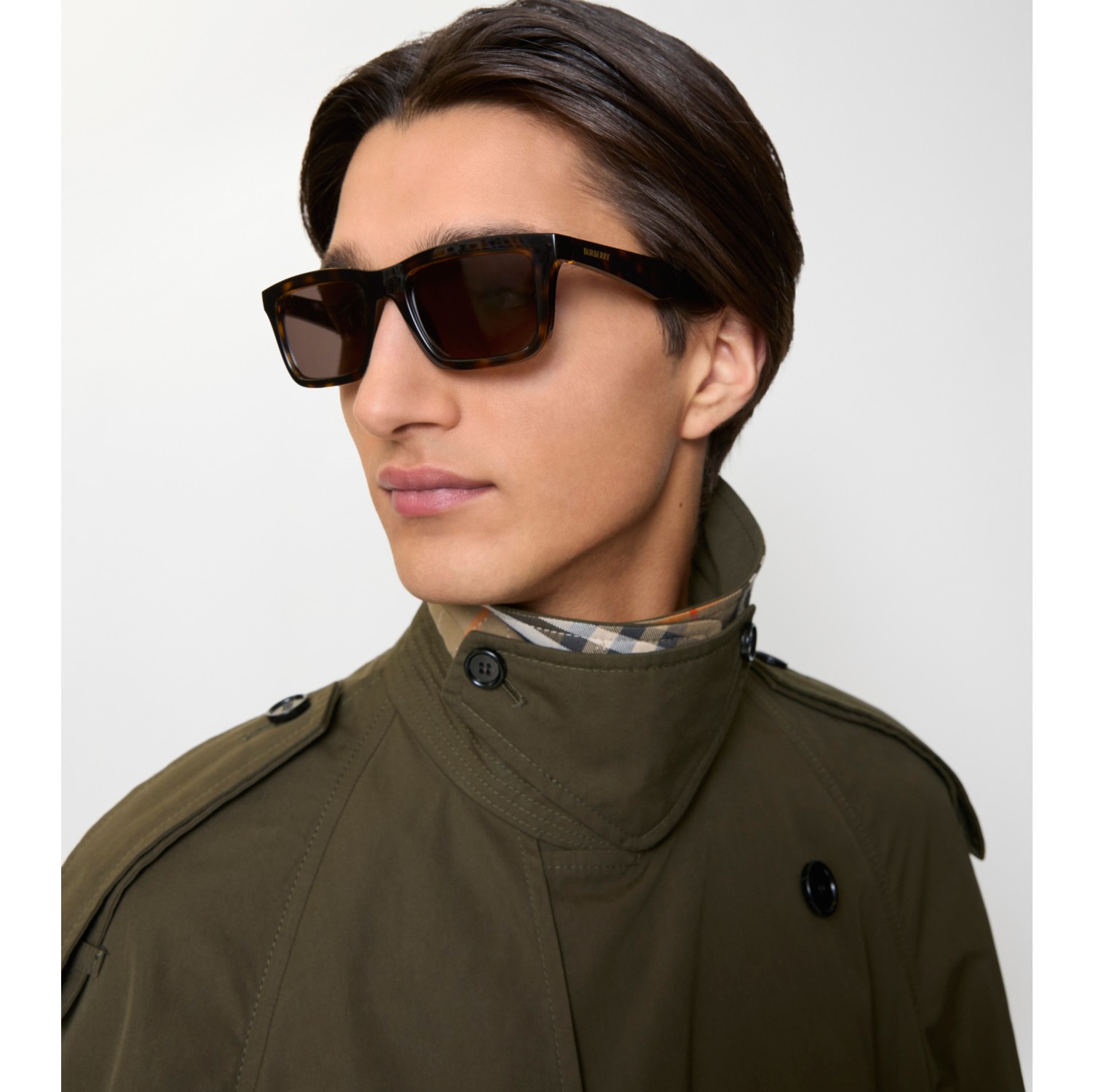 徽标装饰长方框太阳眼镜