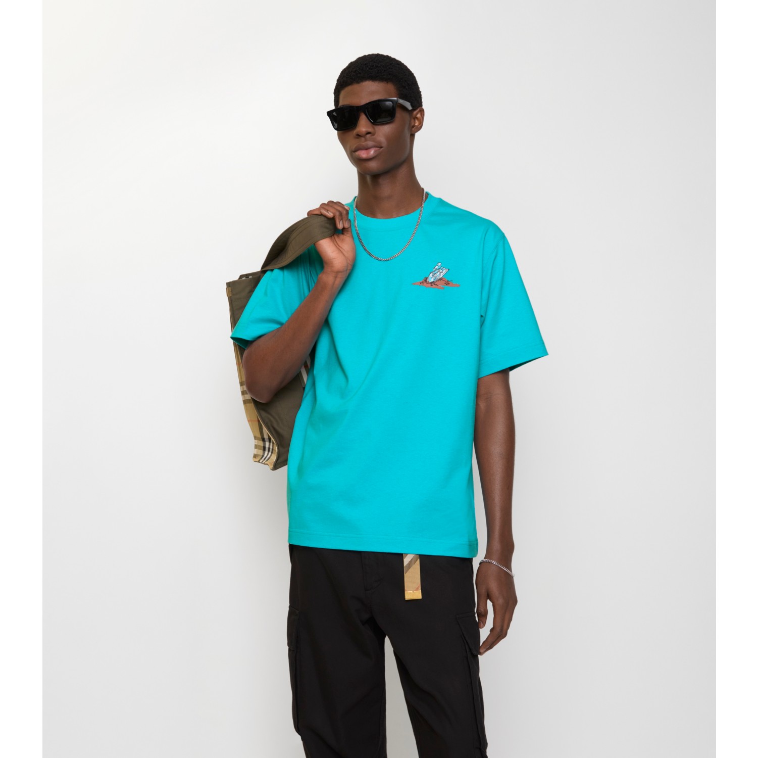 小憩骑士印花棉质 T 恤衫