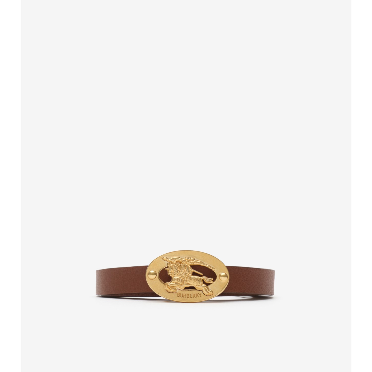 双面两用窄版格纹 Oval 腰带