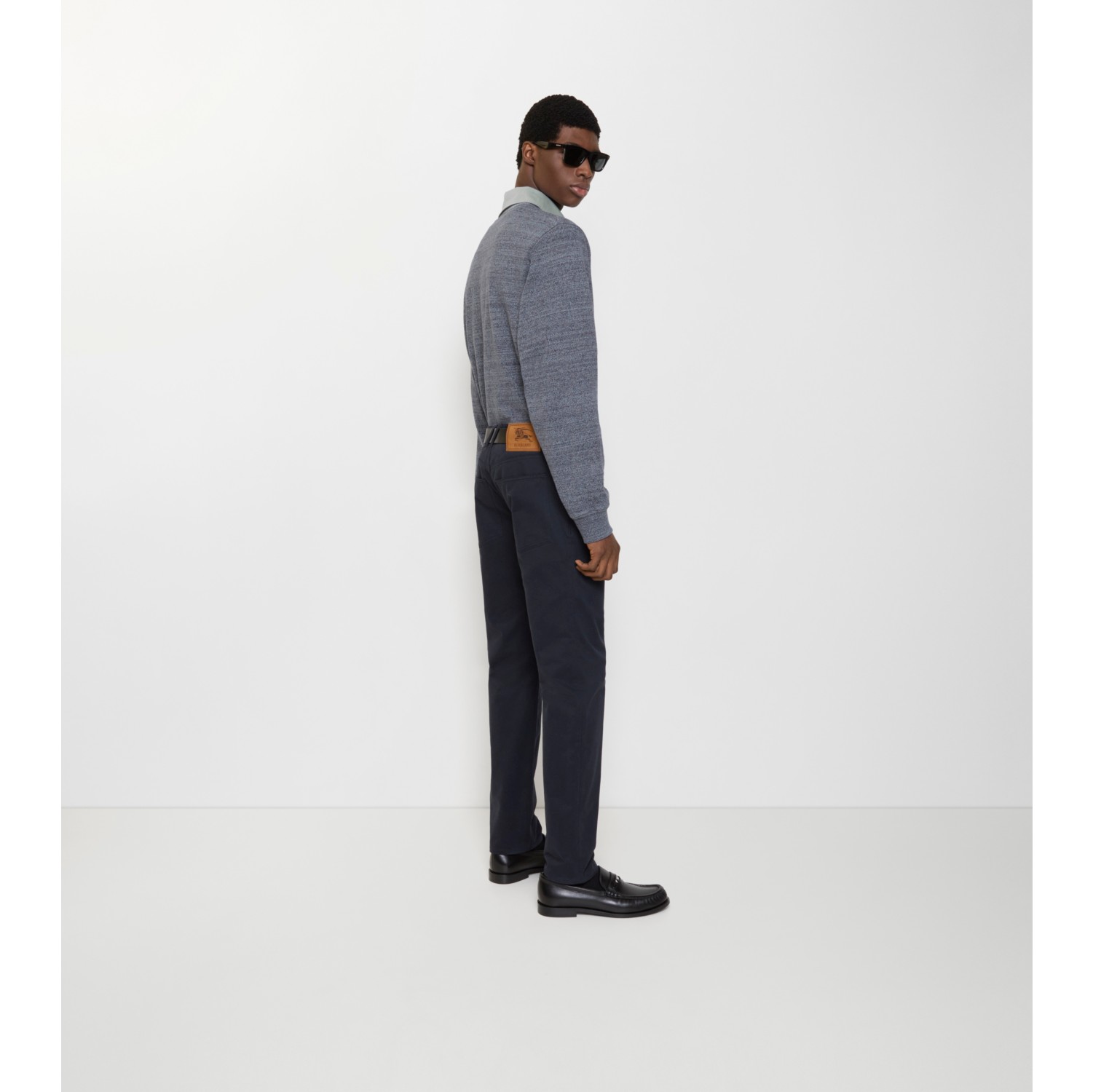 棉质斜纹绒布长裤