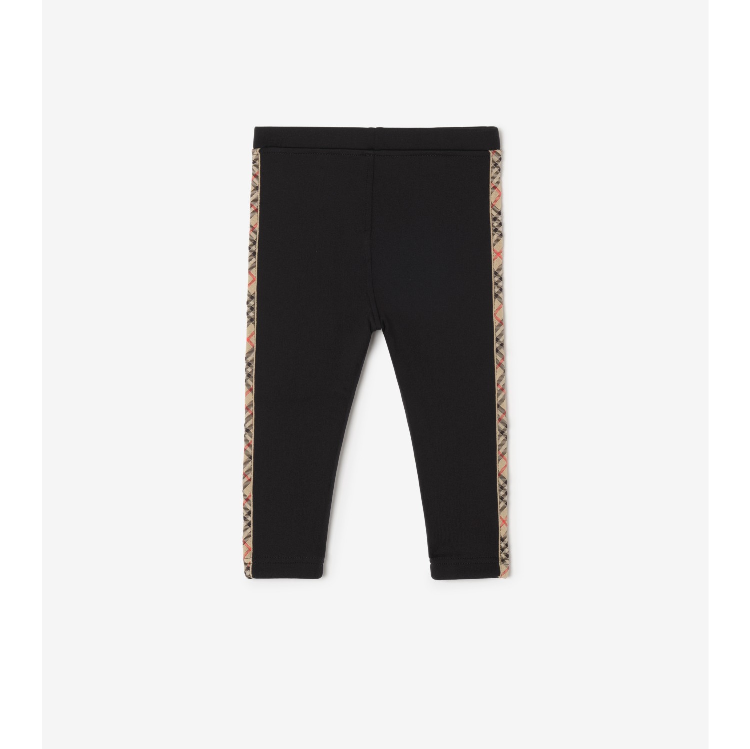 格纹装饰尼龙紧身裤