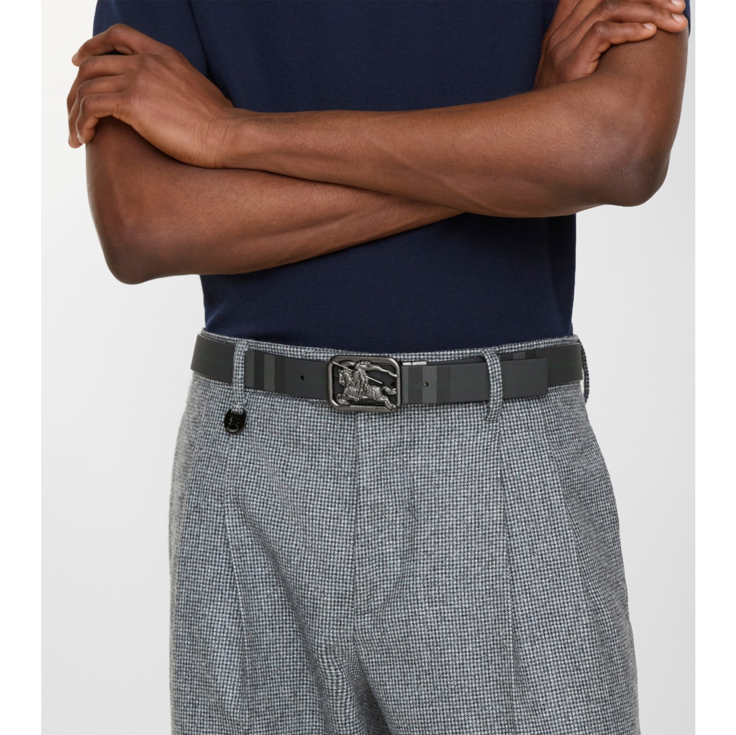 双面两用格纹 Rider 腰带