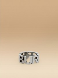 Palladium-plated Logo Ring