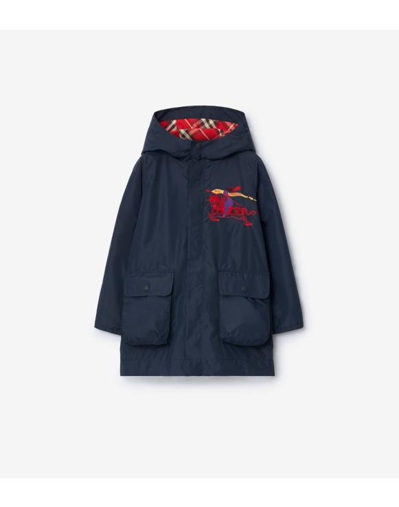 水彩马术骑士徽标尼龙风雪大衣