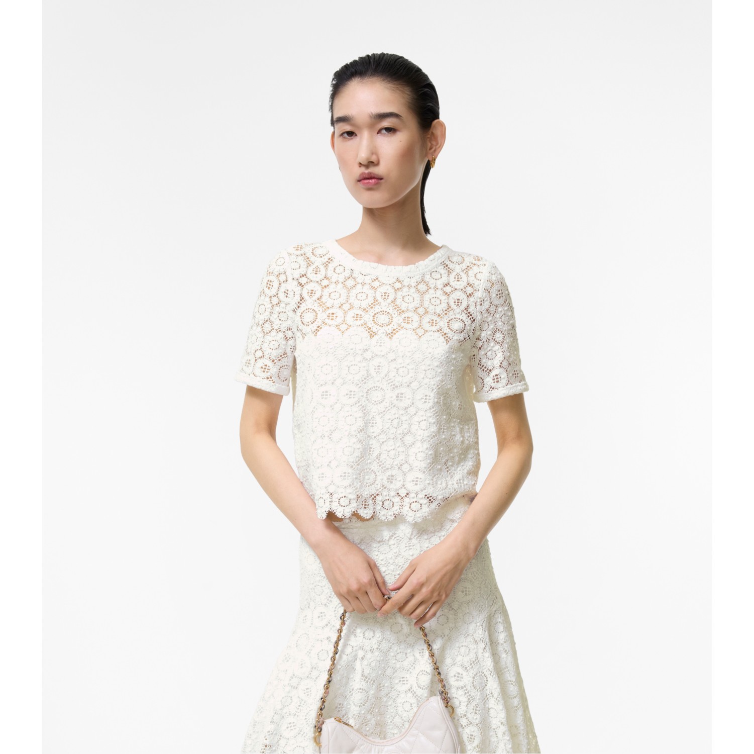 花卉图案蕾丝女衫