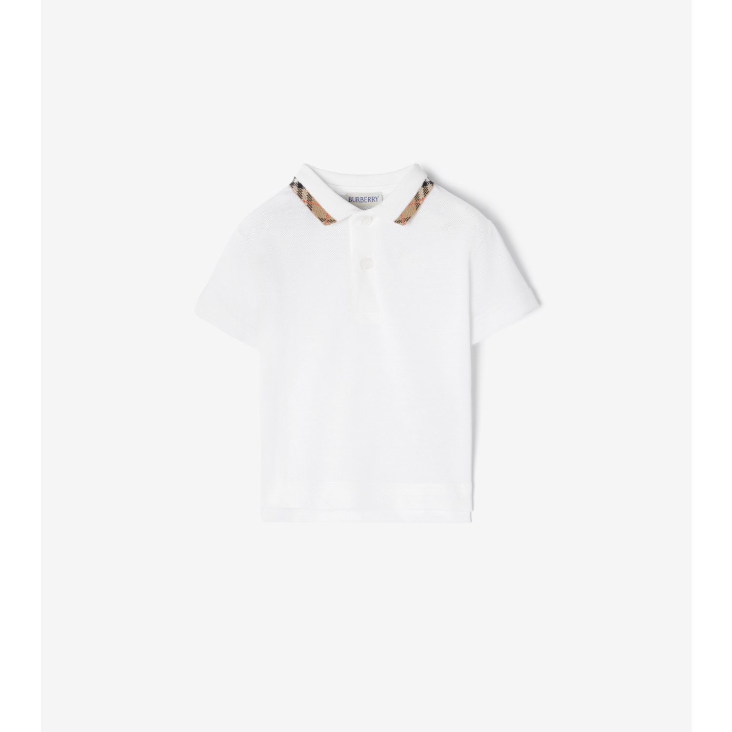 格纹衣领棉质 Polo 衫