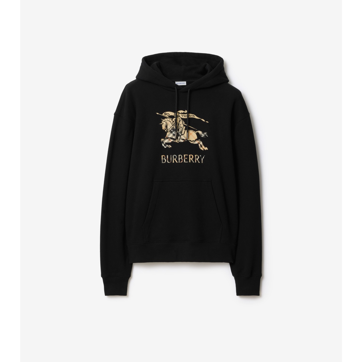 渐变马术骑士徽标棉质连帽衫