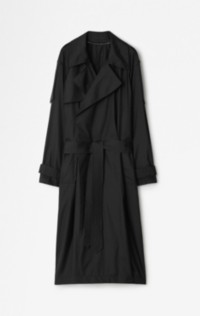 Long Silk Trench Coat