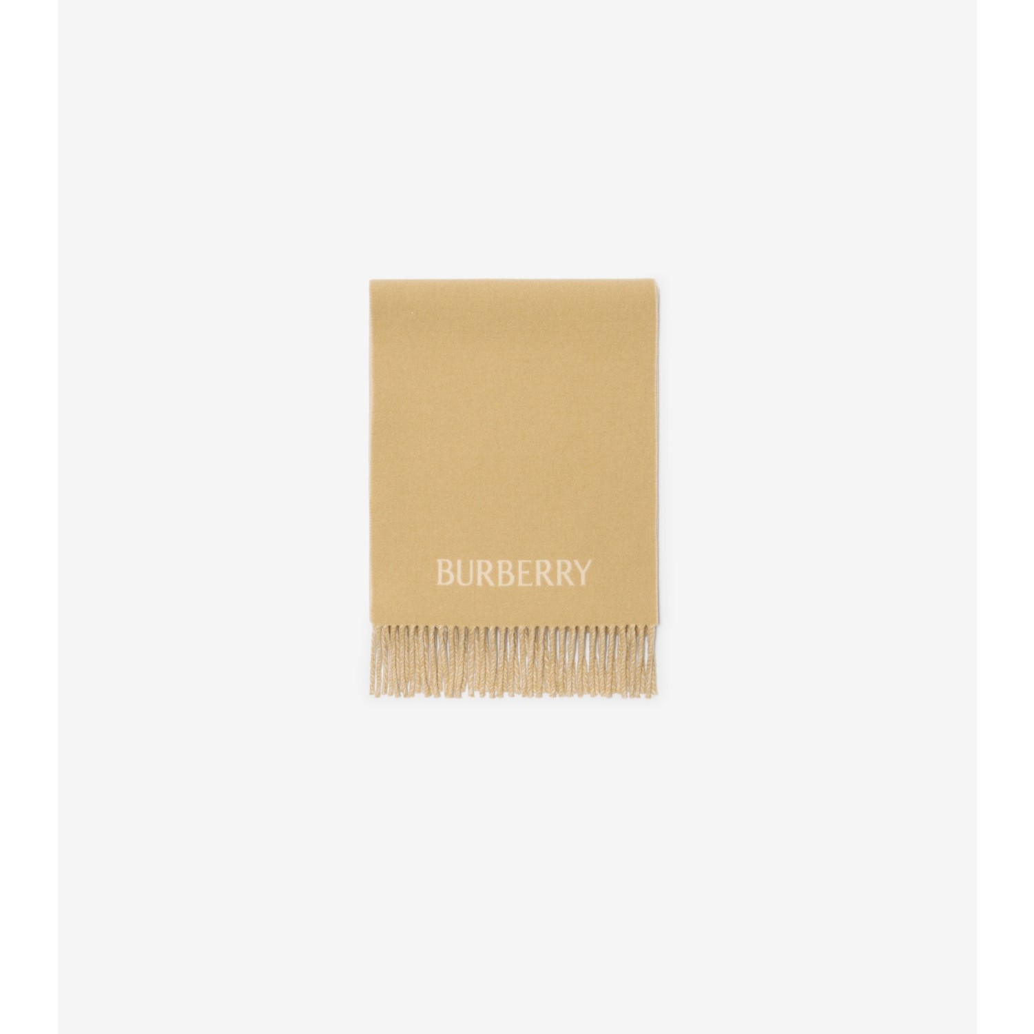 字母 B 徽章羊绒围巾