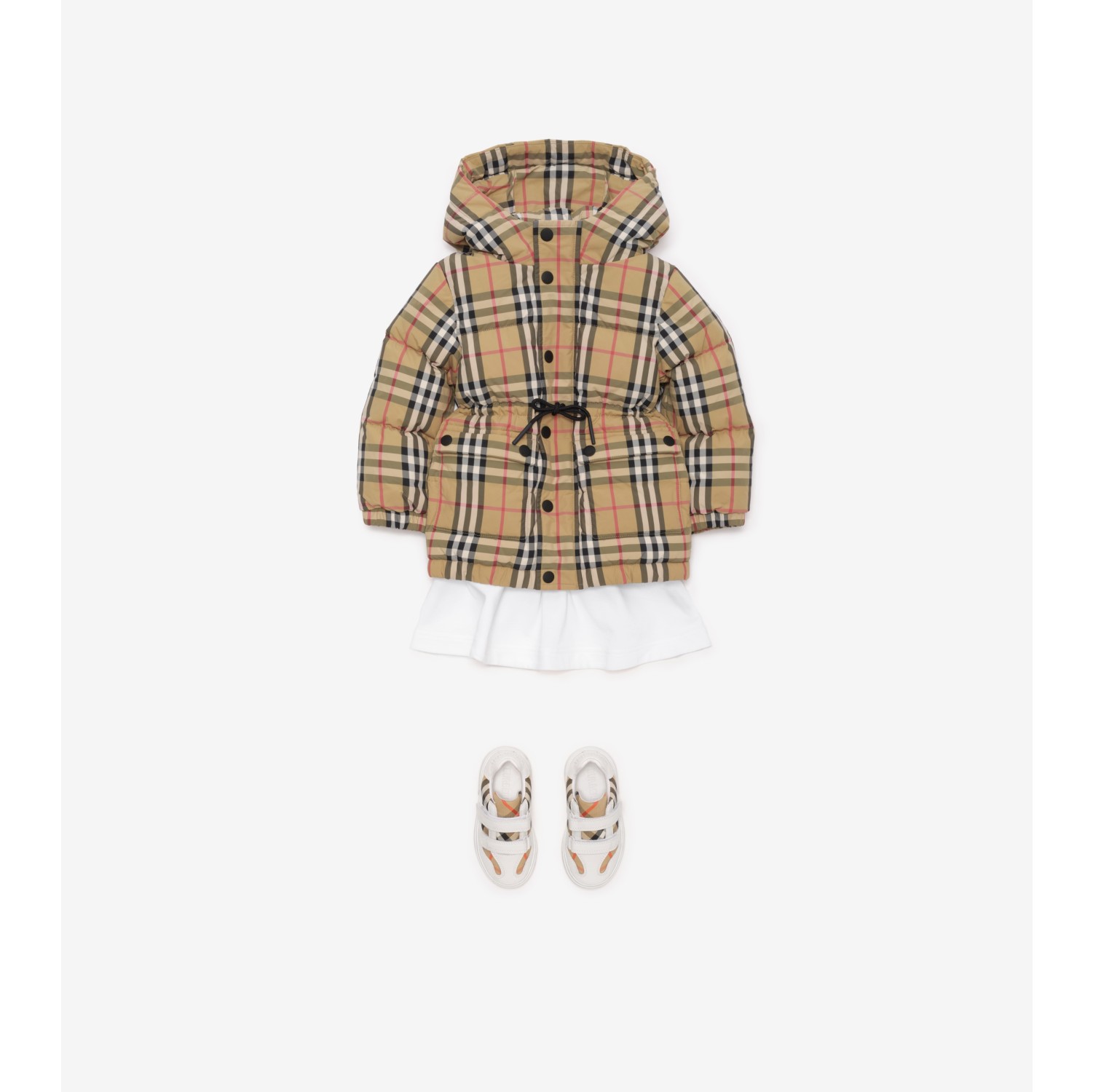 格纹尼龙羽绒服