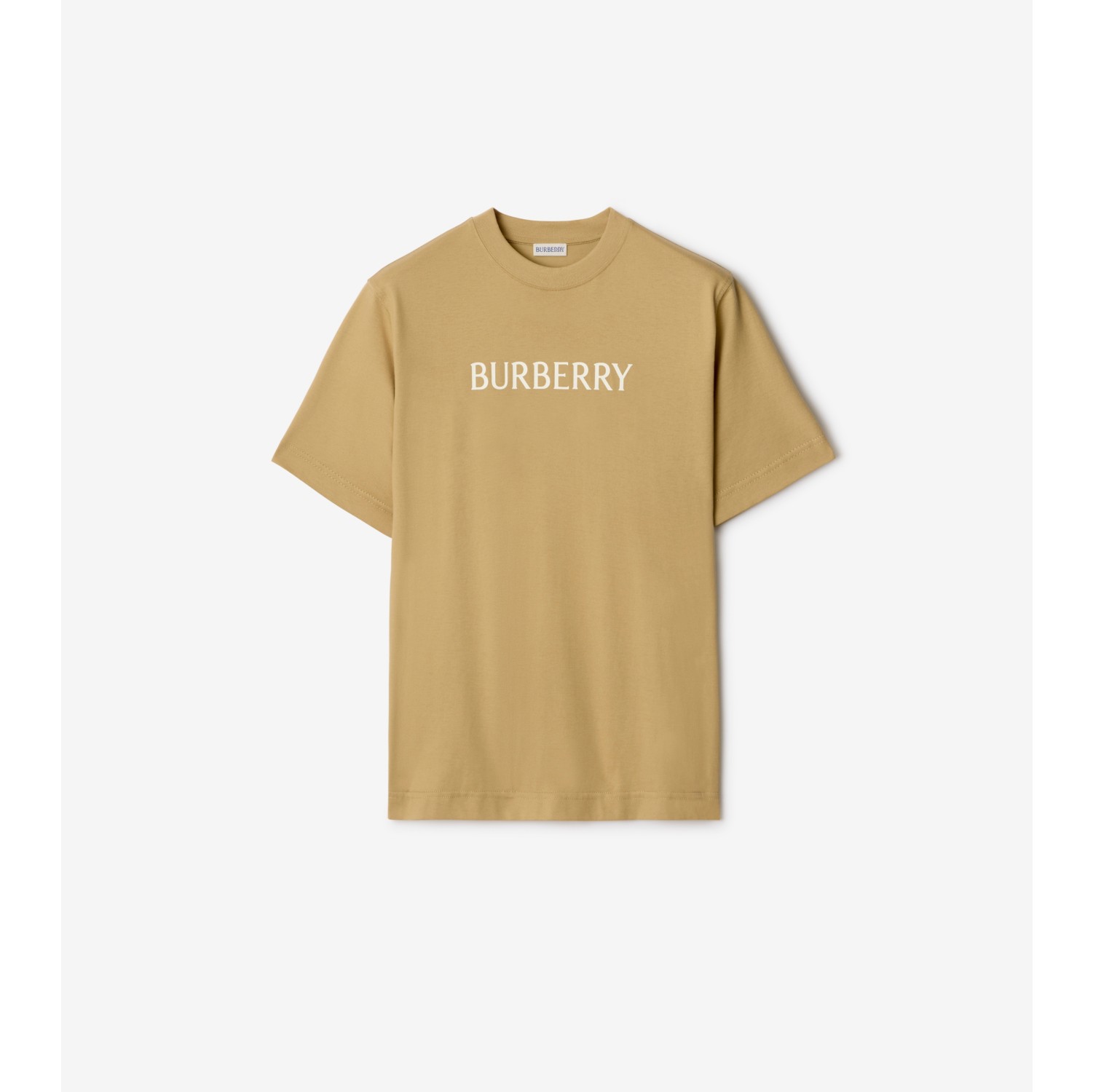 徽标装饰棉质 T 恤衫