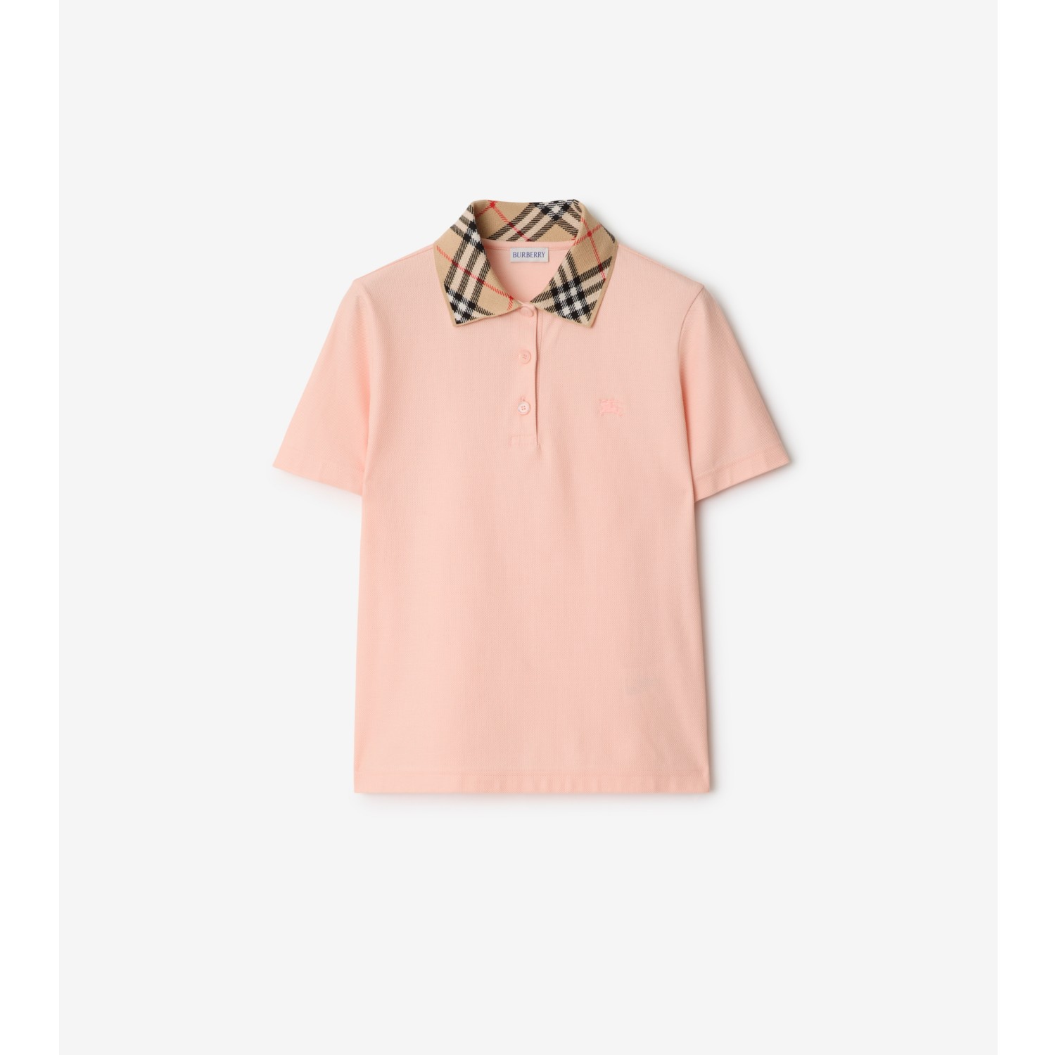 格纹衣领棉质 Polo 衫