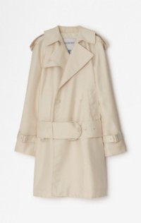 Mid-length Silk Blend Trench Coat