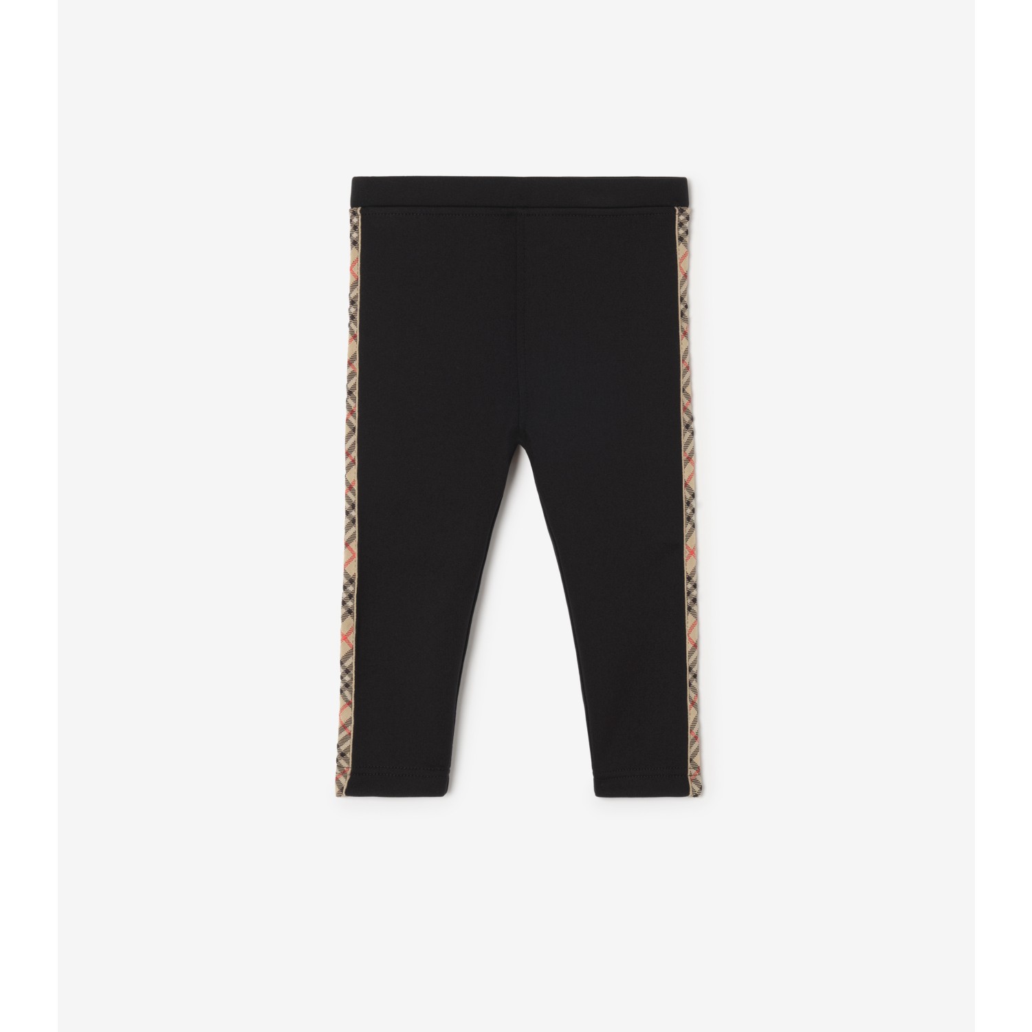 格纹装饰尼龙紧身裤