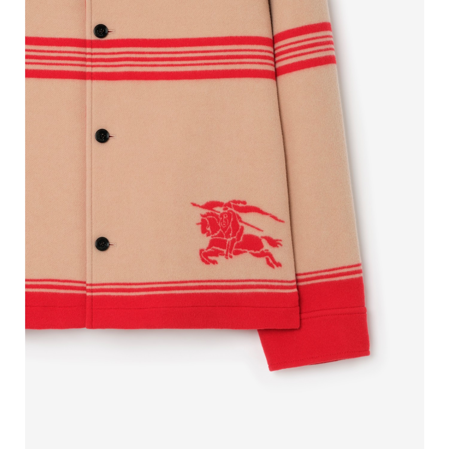 条纹羊毛尼龙夹克