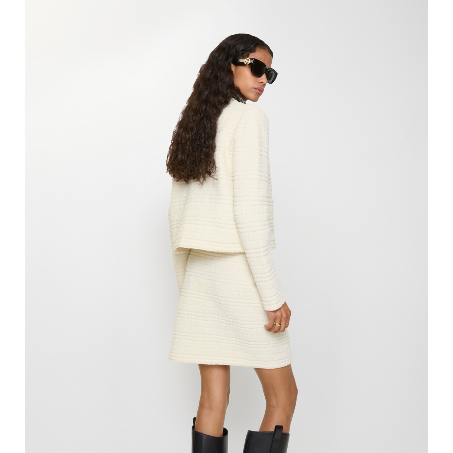 羊毛混纺迷你半裙