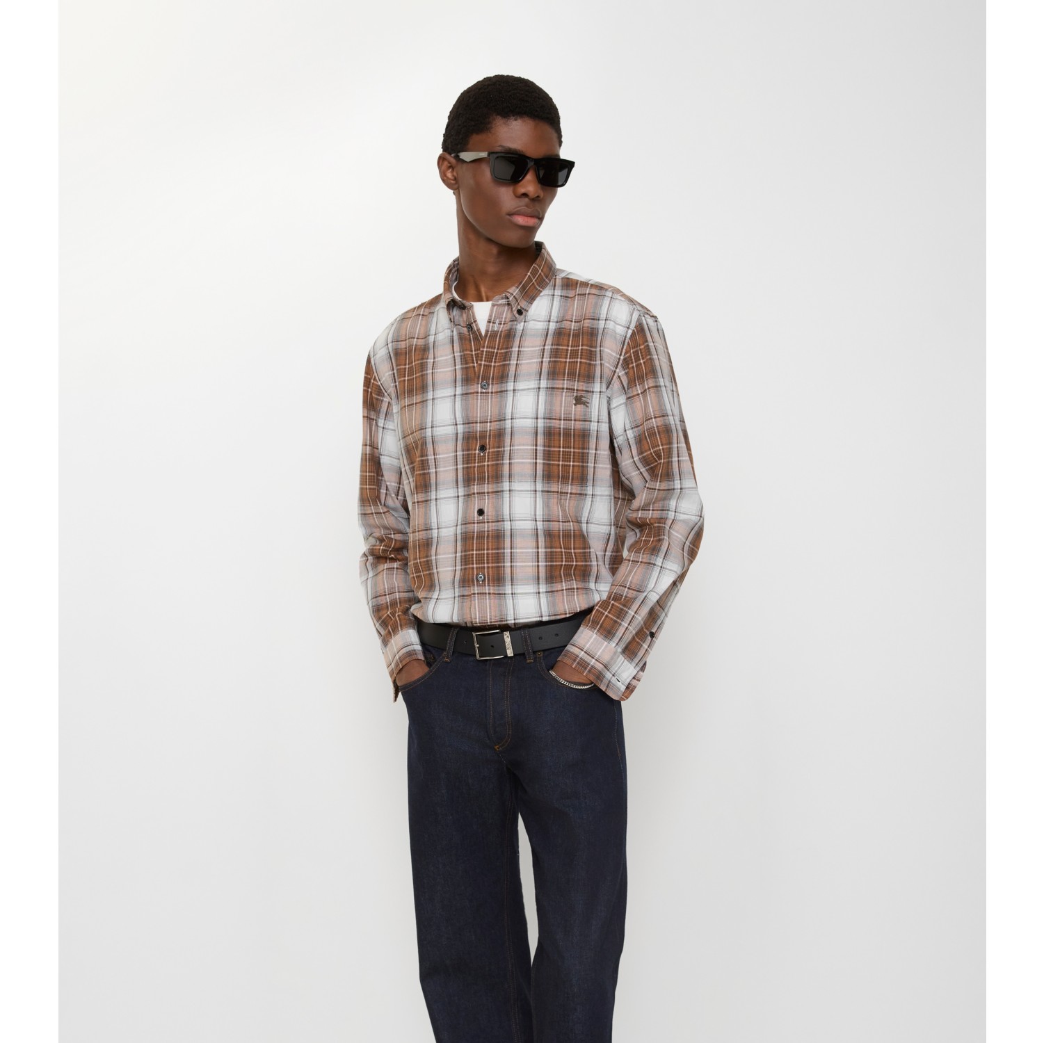 马德拉斯格纹棉质衬衫