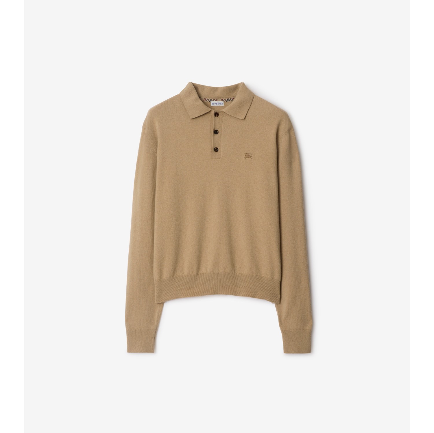 长袖羊绒混纺 Polo 衫