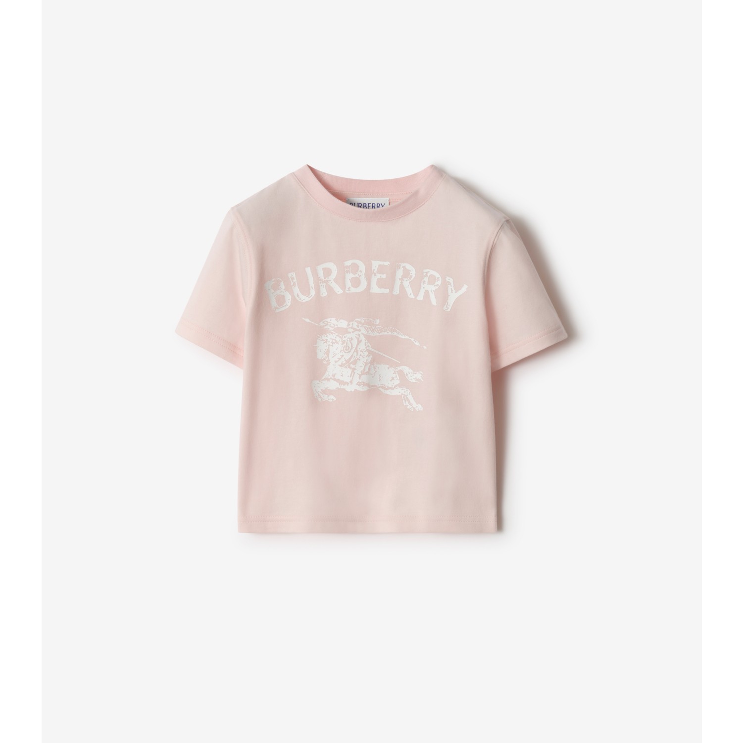 马术骑士徽标弹力棉质 T 恤衫