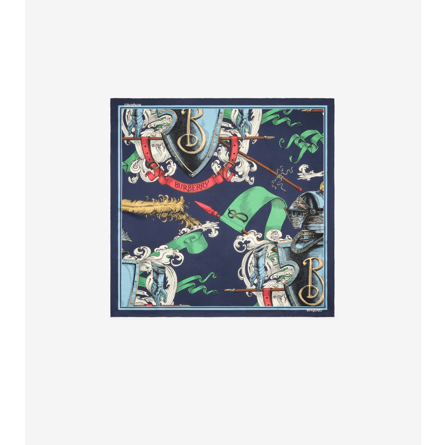 蚀刻风格骑士丝巾