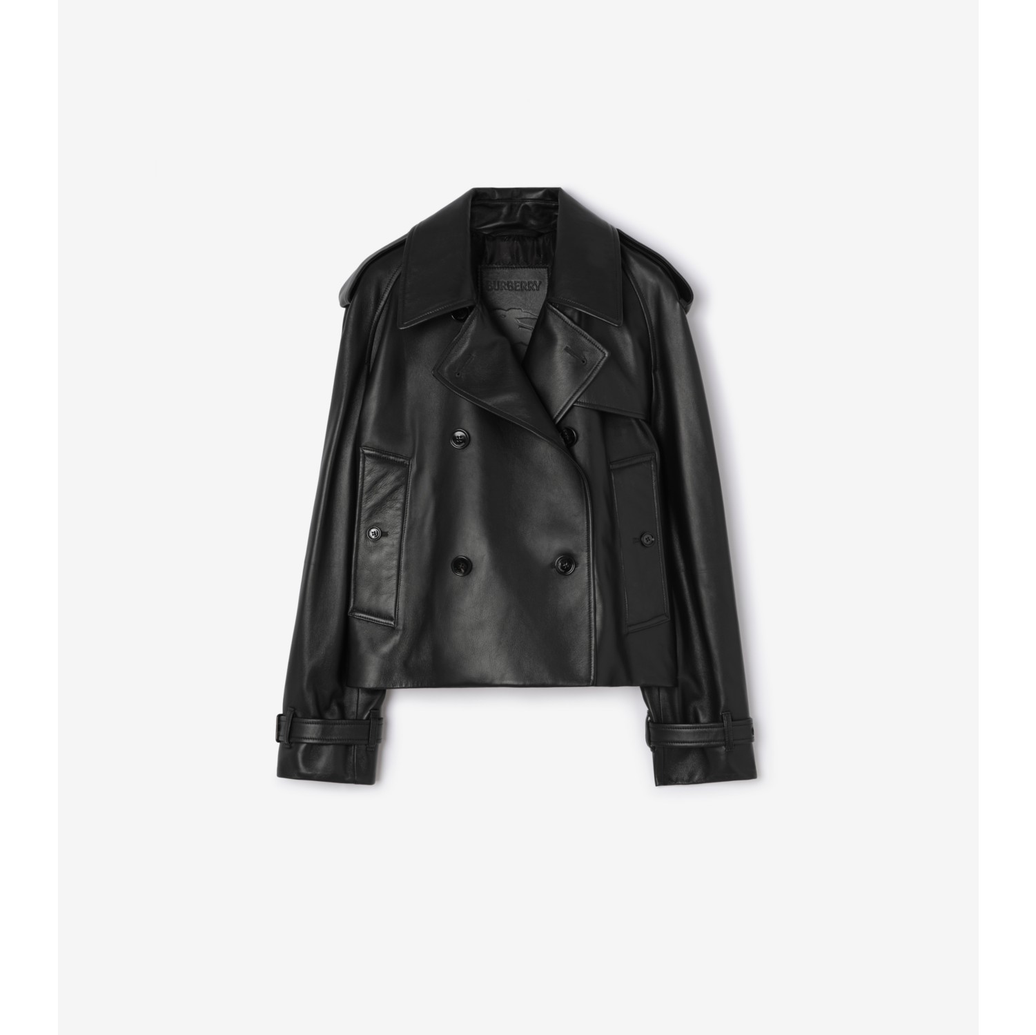 及腰短款皮革 Mayfair Trench 外套