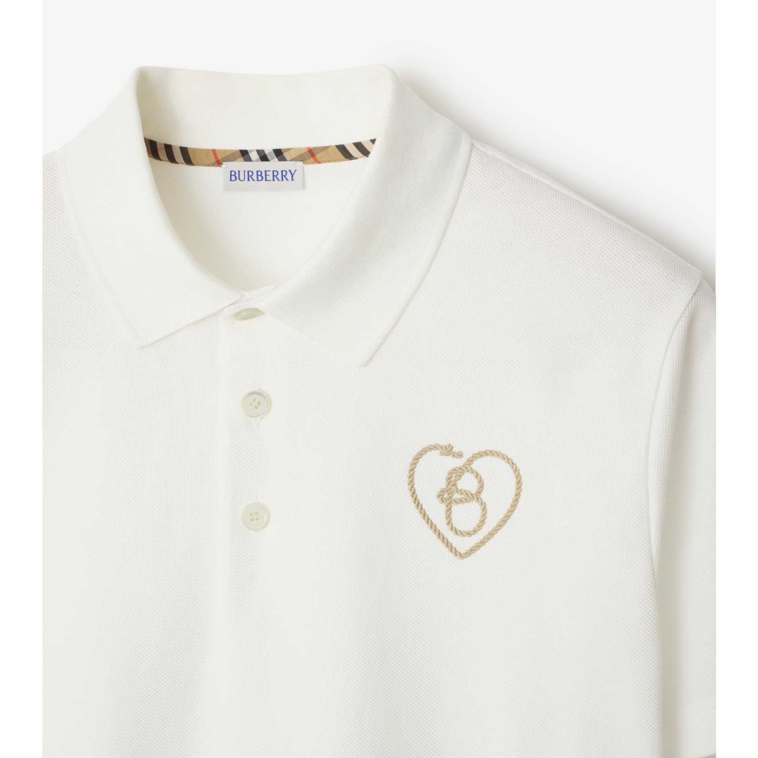 心形字母 B 图案棉质 Polo 衫