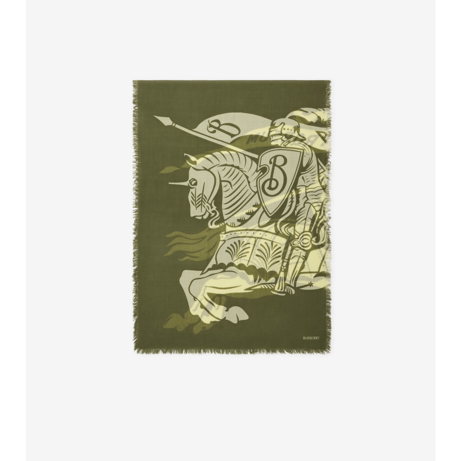 宽版马术骑士徽标羊毛围巾