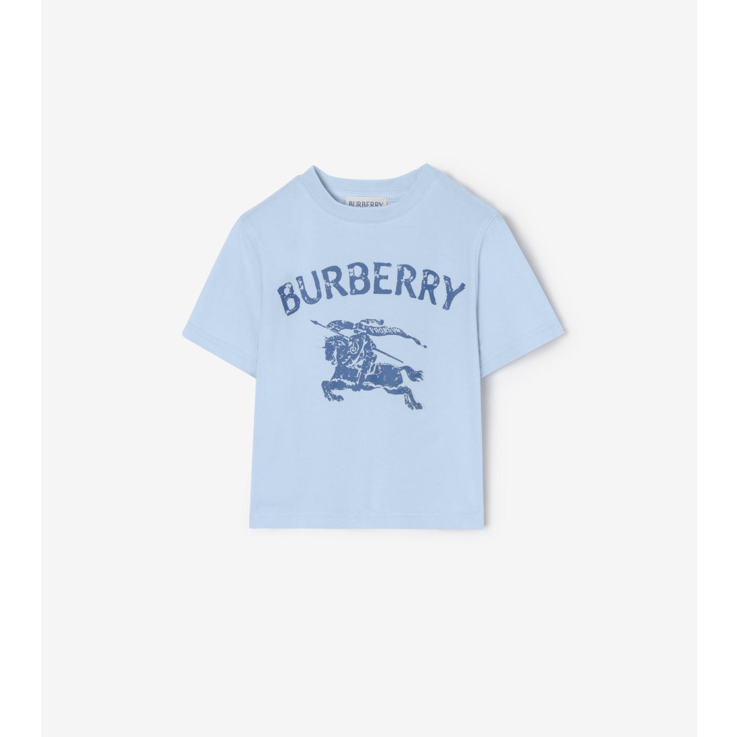 马术骑士徽标弹力棉质 T 恤衫