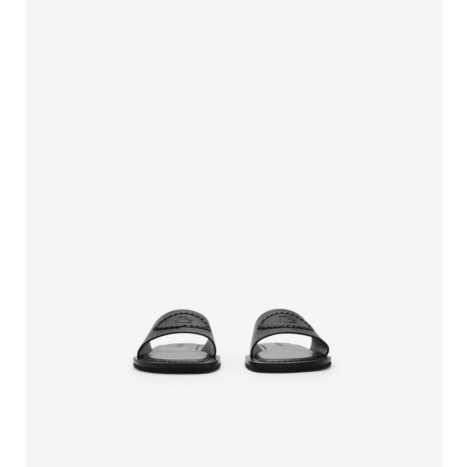 皮革骑士印章拖鞋