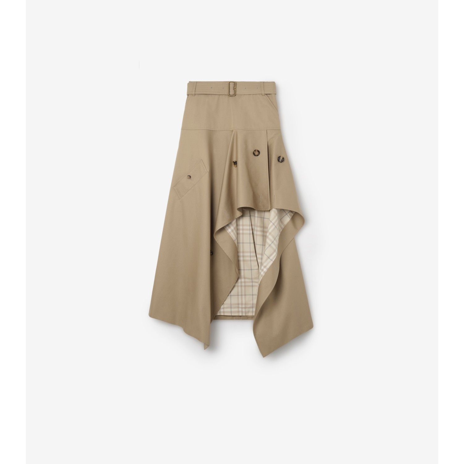 嘎巴甸不对称立裁 Trench 半裙