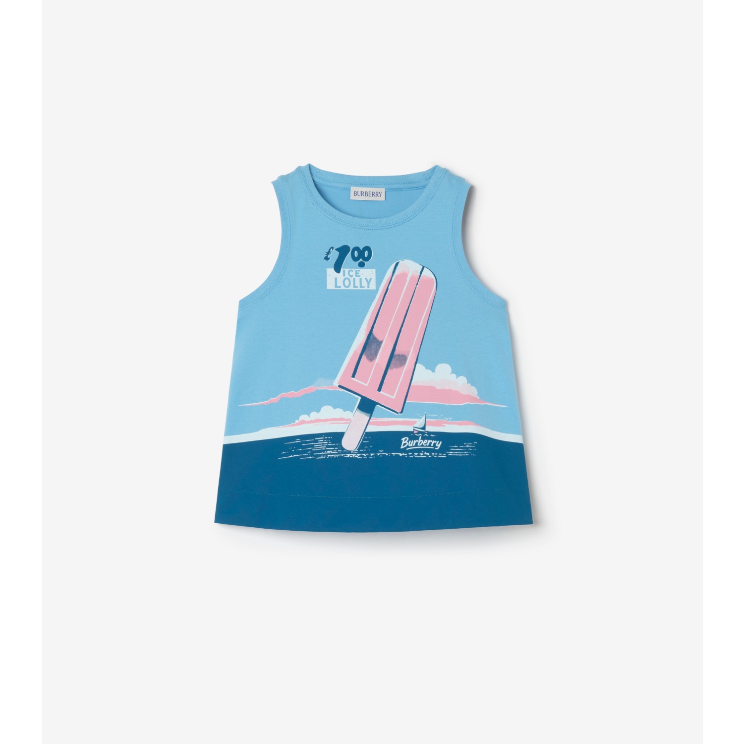 冰棒印花棉质上衣