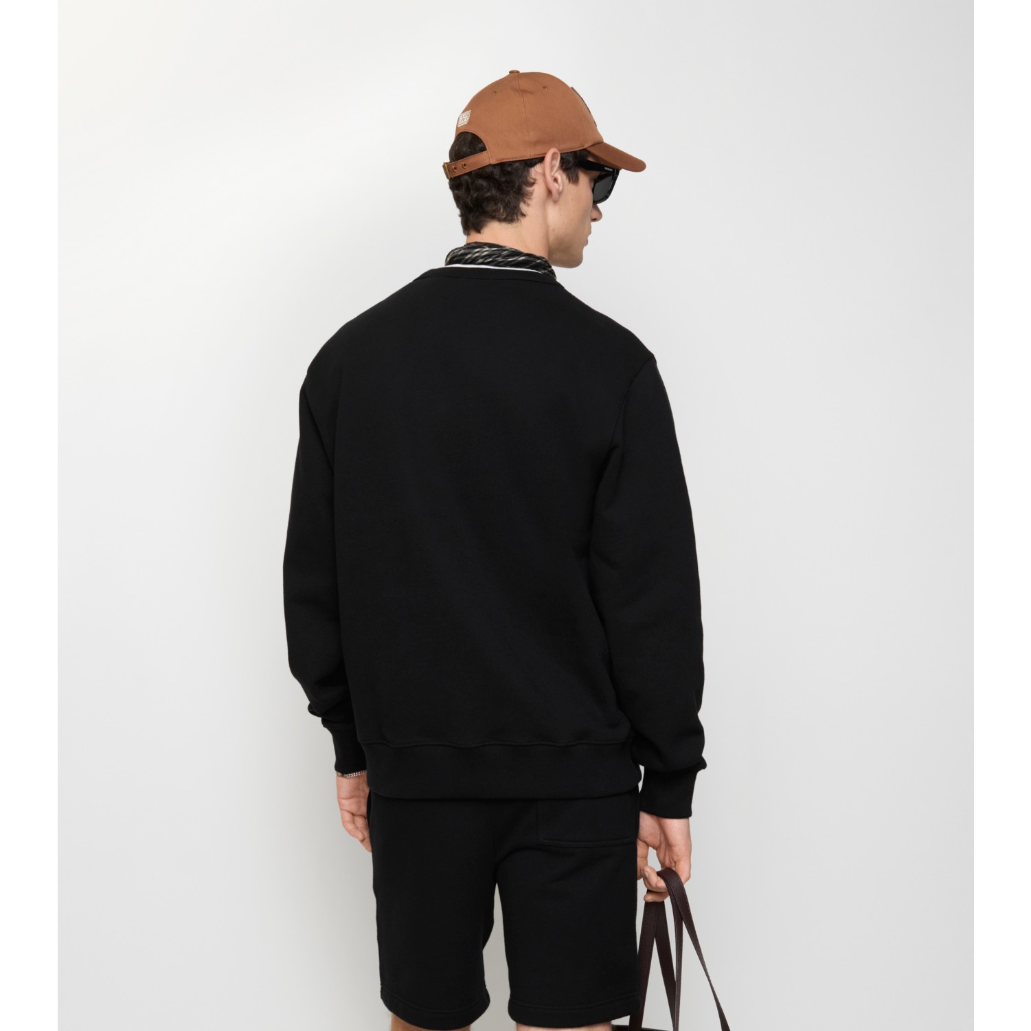 徽标装饰棉质运动衫