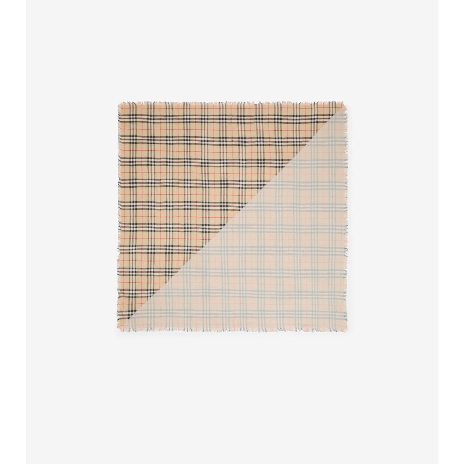 格纹丝毛混纺围巾